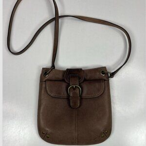 Fossil Leather Crossbody Bag Shoulder Bag Organizer  Brown Tan Boho Messenger